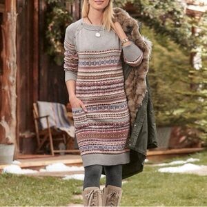 Sundance Elise Lighthouse Wool Blend Sweater Dress Size XS Fitted